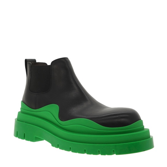 Bottega Veneta Men’s Tire Ankle Boots Military Calf Black Leather Size 12 US New - Picture 3 of 9